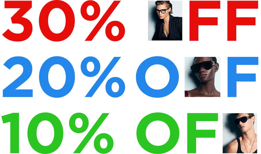 Discounts of 30, 20 and 10